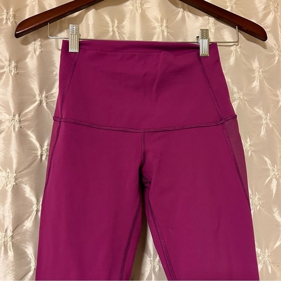 Lululemon Tranquil Tight Leggings High Rise Mesh Regal Plum Purple Pink - Picture 5 of 16